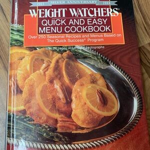 Weight Watchers Quick and Easy Menu Cookbook Silver Anniversary Vintage 1987